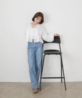 【一部予約商品】【mayu × LIAN】ダブルリボンシャーリングブラウス