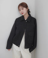 【10月下旬予約商品】　【ayu×LIAN】ステンカラーカールシャギーブルゾン