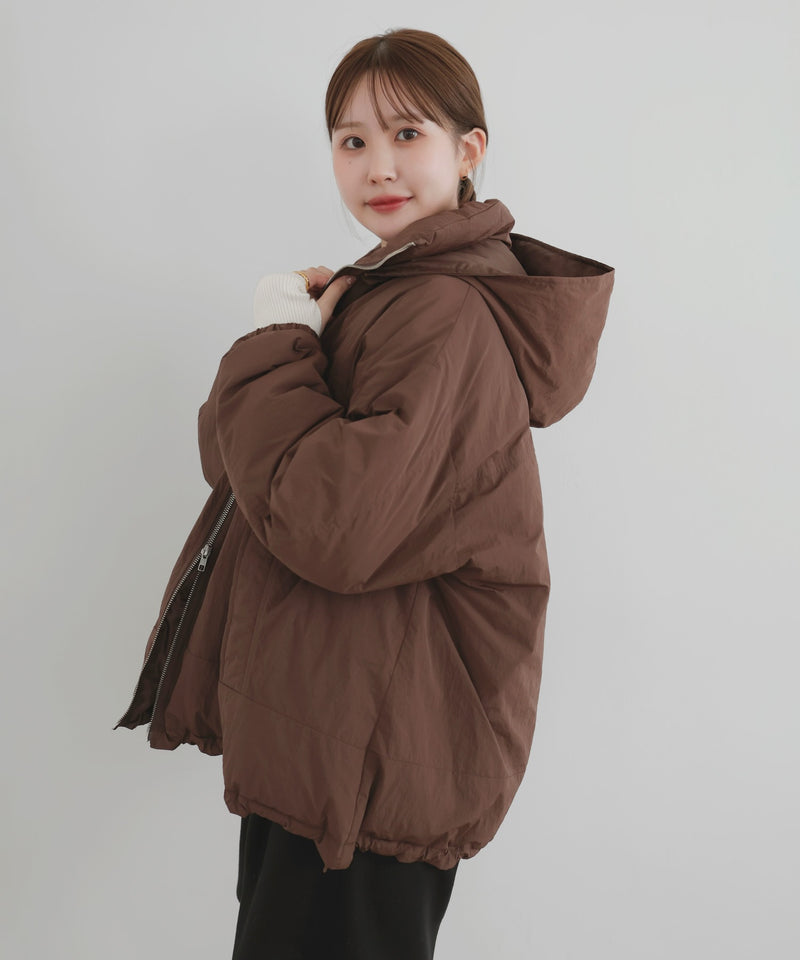 【10月下旬予約商品】　【ayu×LIAN】ファイバーダウンフードデザインジャケット