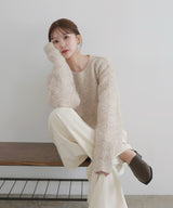 【10月下旬予約商品】　【ayu×LIAN】ボリュームミックスニット