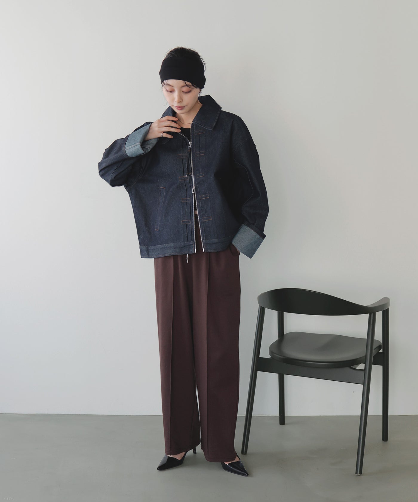 ステッチデザインビックデニムジャケット – LIAN