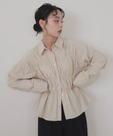 シャーリングビスチェデザインシャツ