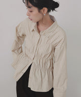 シャーリングビスチェデザインシャツ