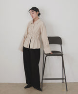 シャーリングビスチェデザインシャツ