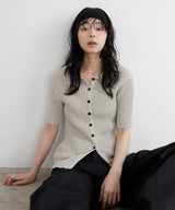 ミックスサマーポロニット