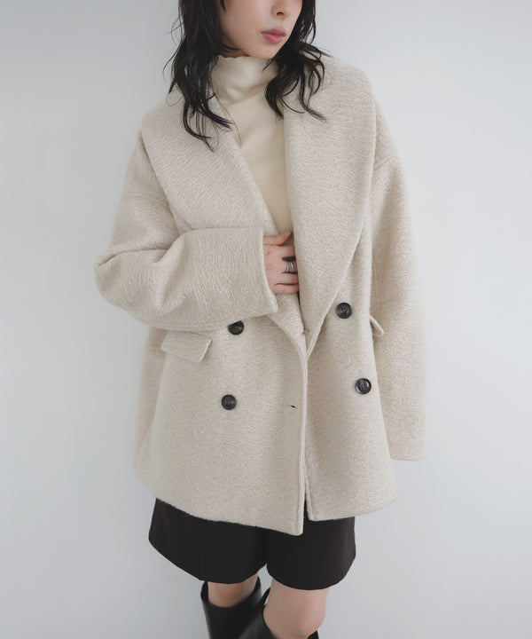 \\10月10日発売//ショールカラーカールシャギーコート