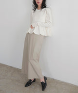 ウォッシャブルフェイクレザーナロースカート