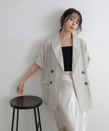 サマーツイードハーフジャケット