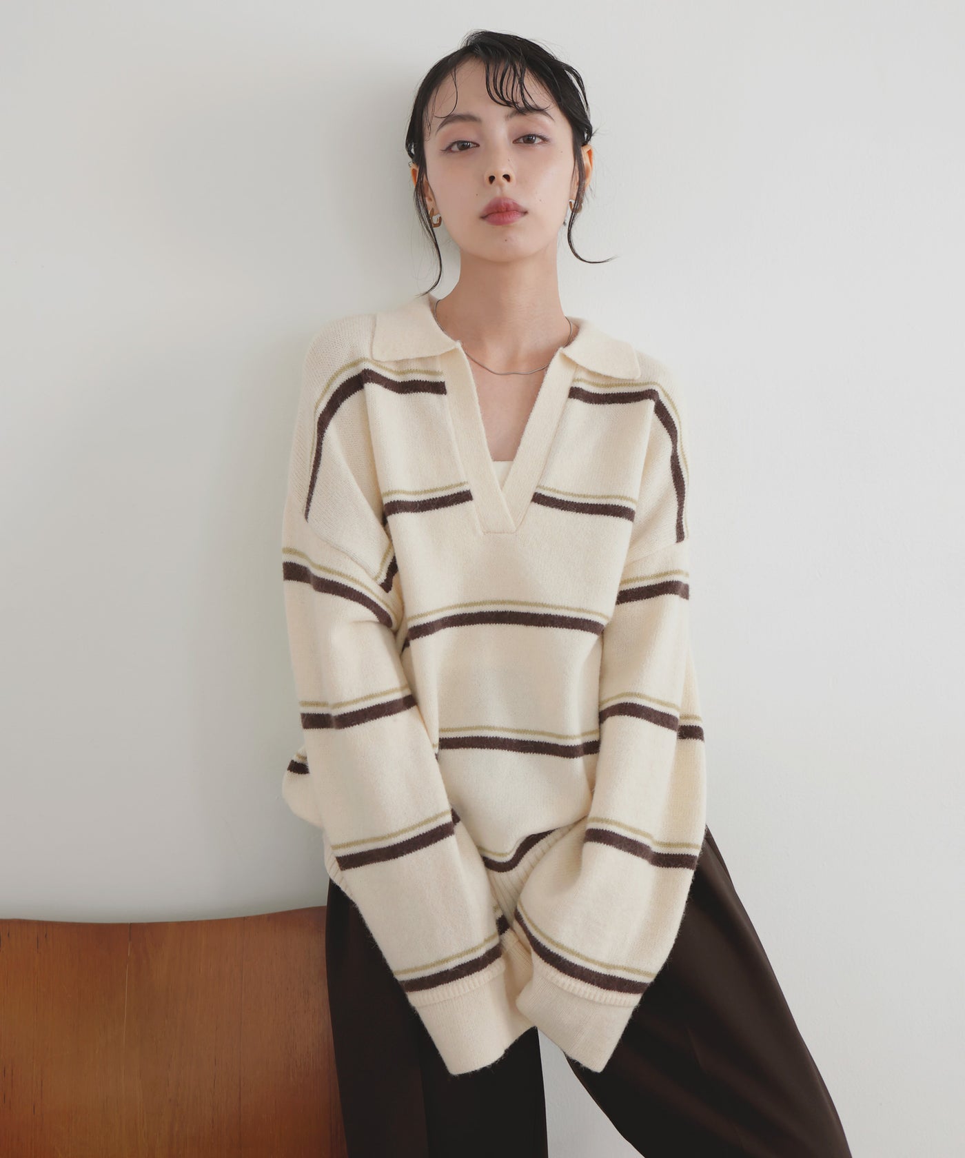 アルパカタッチボーダーポロニット – LIAN