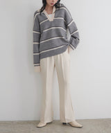 【12月中旬予約商品】センタータックフレアパンツ