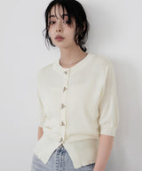 ニュアンスメタルボタンカーディガン