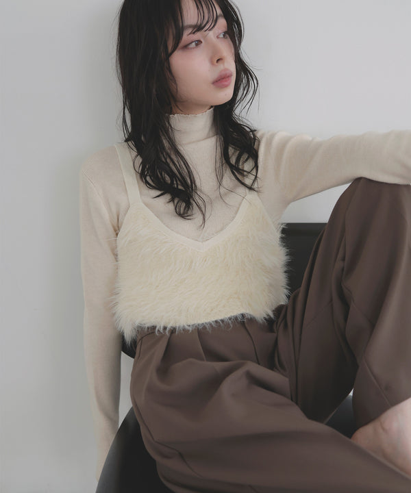 フェザーキャミビスチェ