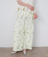 フラワープリントワイドパンツ