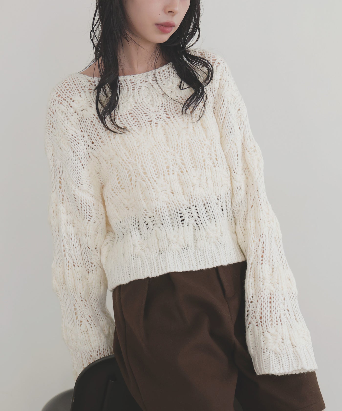 ポコポコシアーボーダーニット – LIAN