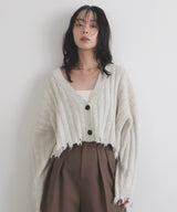 ダメージVネックカーディガン