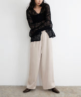 サテンイージーパンツ