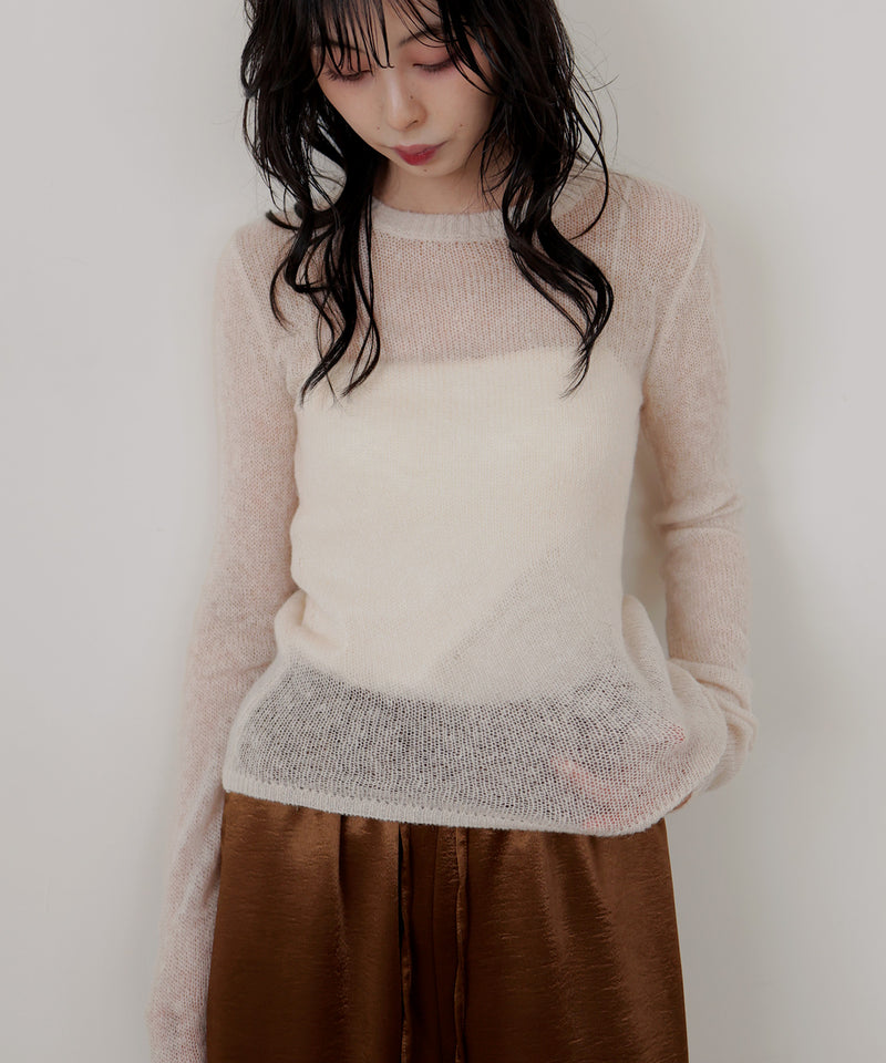 ウールモヘアシアーニット