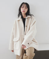 8/7発売【10月中旬予約商品】ボアムートンステンカラーコート
