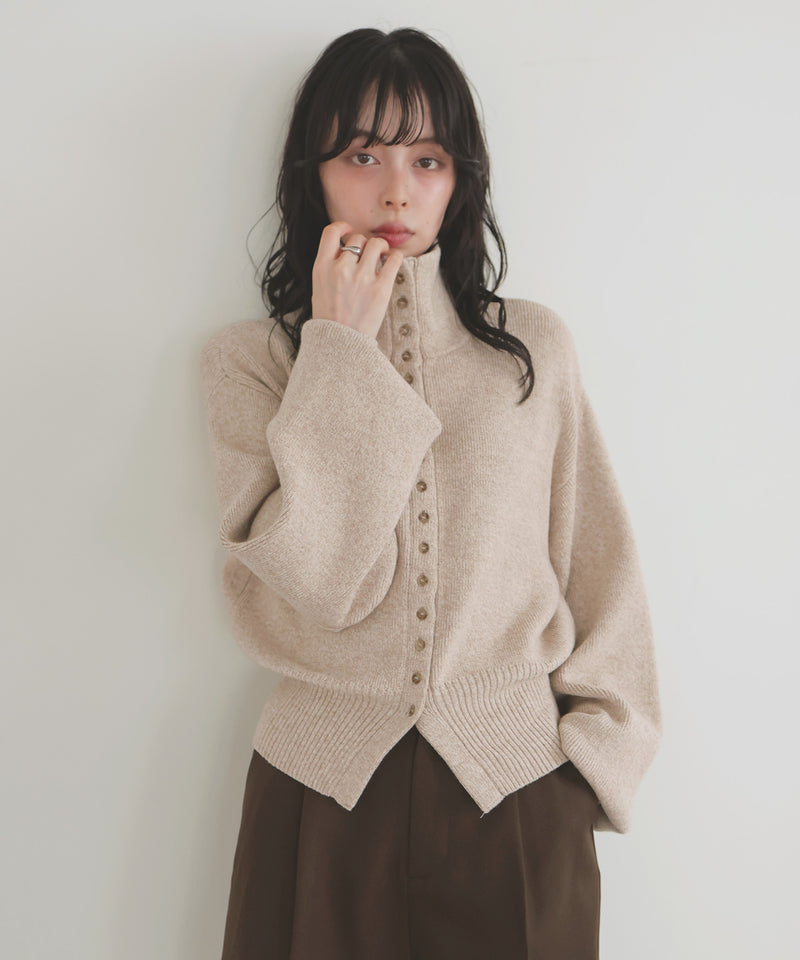 ボタンデザイン2WAYネックニット – LIAN