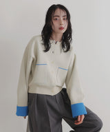 【10月上旬予約商品】バイカラーカーディガン
