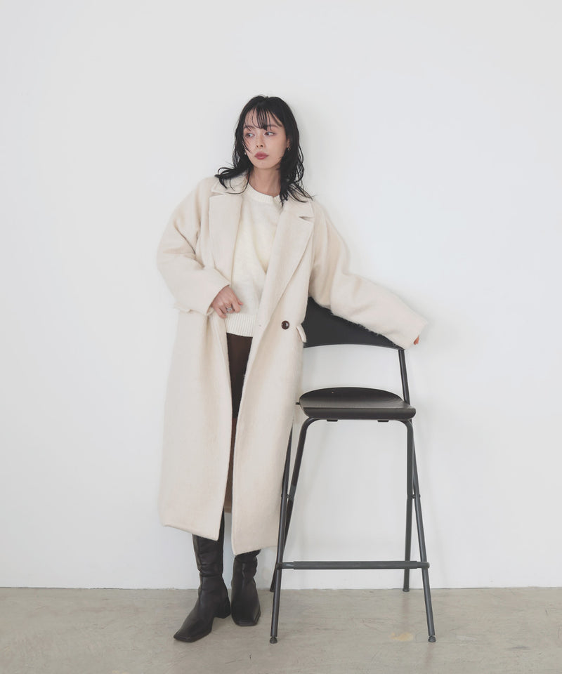 シャギーダブルロングコート