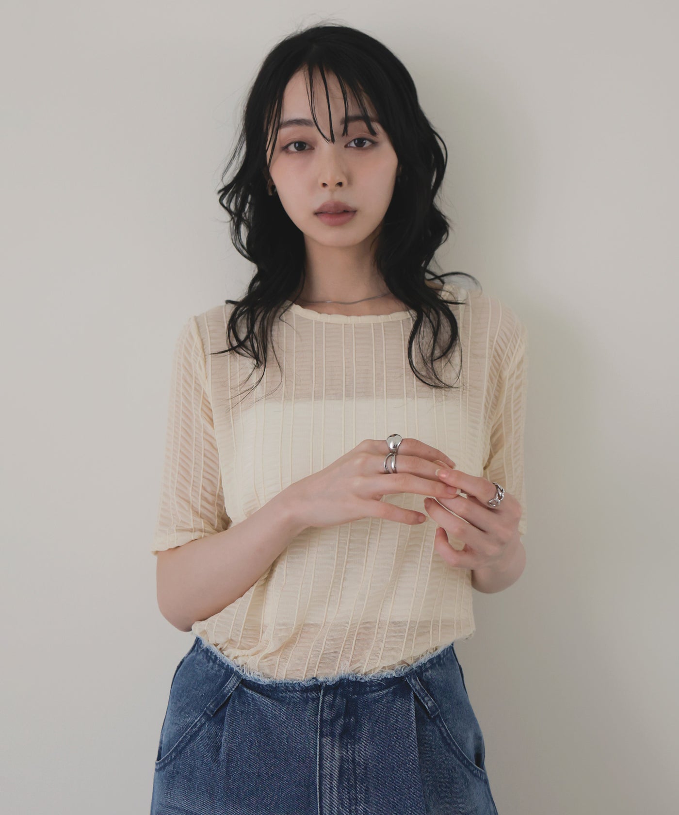 シアーシャーリングトップス – LIAN