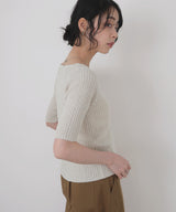 サマーブークレVネックカーディガン