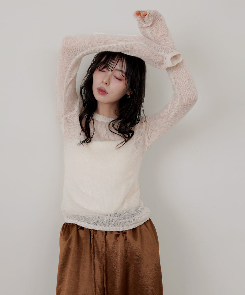 ウールモヘアシアーニット