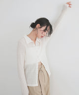 カットシャーリングポロシャツ