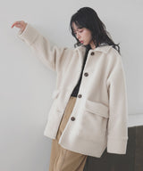 8/7発売【10月中旬予約商品】ボアムートンステンカラーコート