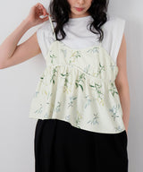 フラワープリントキャミビスチェ