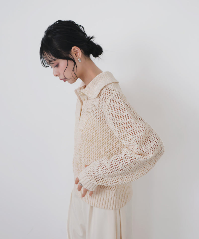 未使用 タグ付き Theory リネンメッシュ編み ポロニット size S MIXメッシュポロニット – LIAN