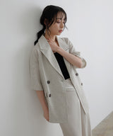 サマーツイードハーフジャケット