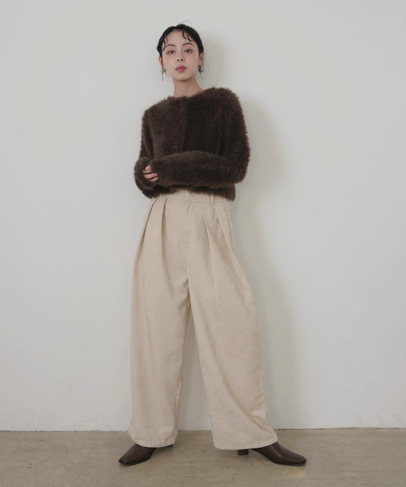 ベロアタックワイドパンツ