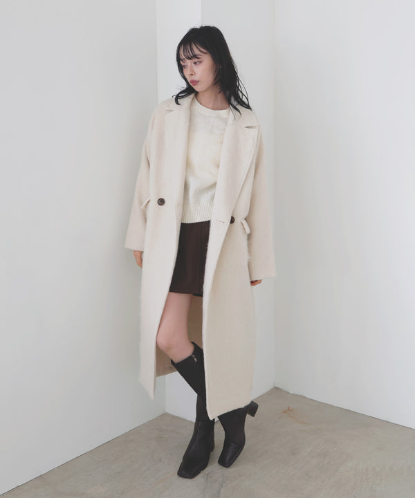 シャギーダブルロングコート