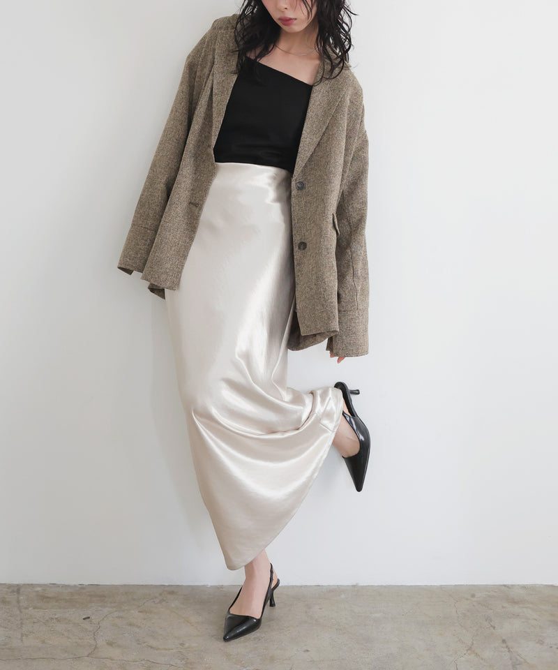 サテンナロースカート サテンナロースカート