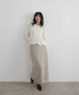 ウォッシャブルフェイクレザーナロースカート