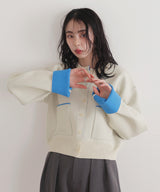 【1月中旬予約商品】バイカラーニットカーディガン