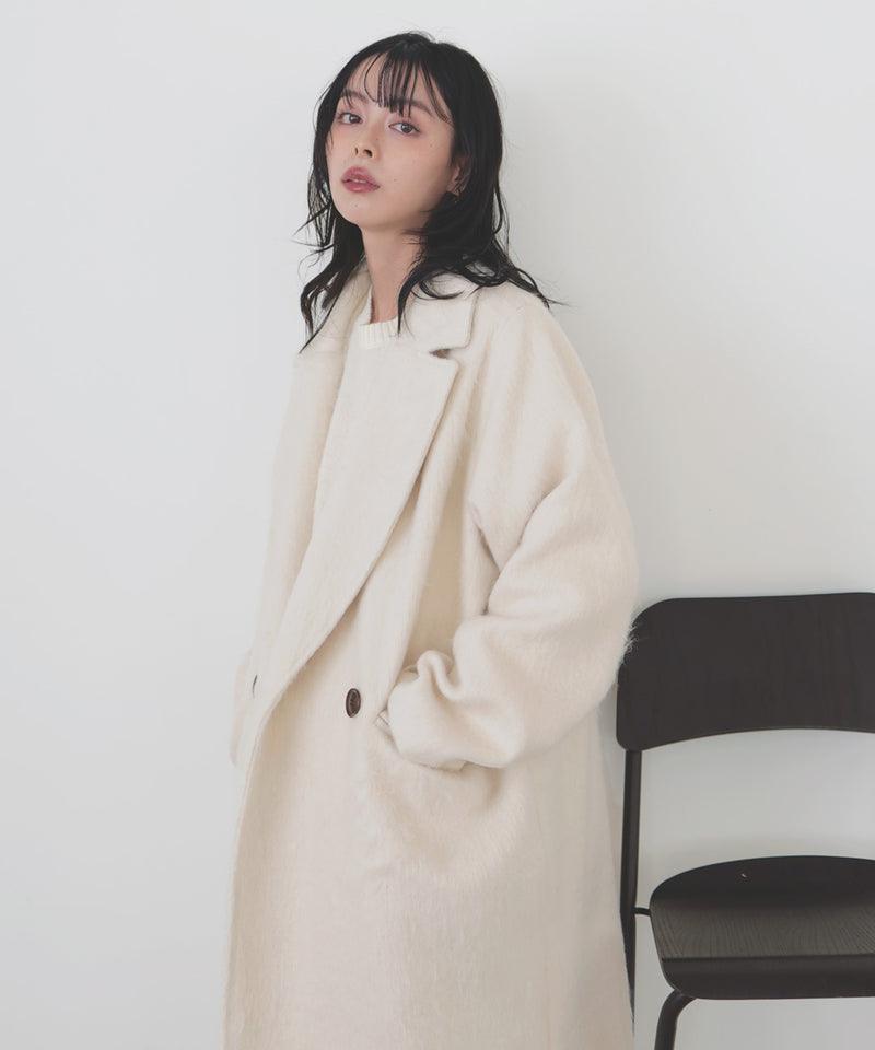 シャギーダブルロングコート