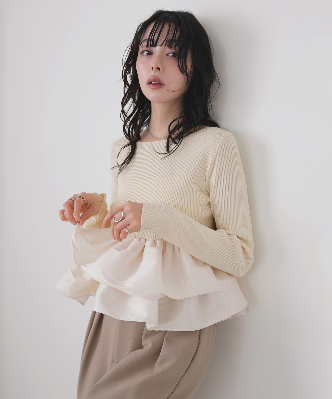 mayu x LIANシャイニーフリルニット シャイニーフリルニット – LIAN