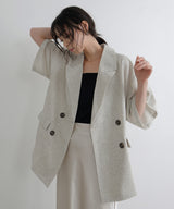 サマーツイードハーフジャケット