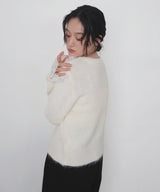 モヘアレースドッキングカーディガン