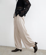 サテンイージーパンツ