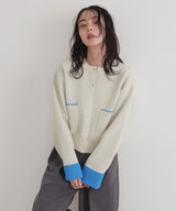 【1月中旬予約商品】バイカラーニットカーディガン