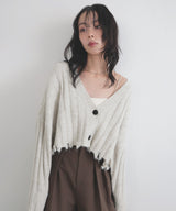 ダメージVネックカーディガン
