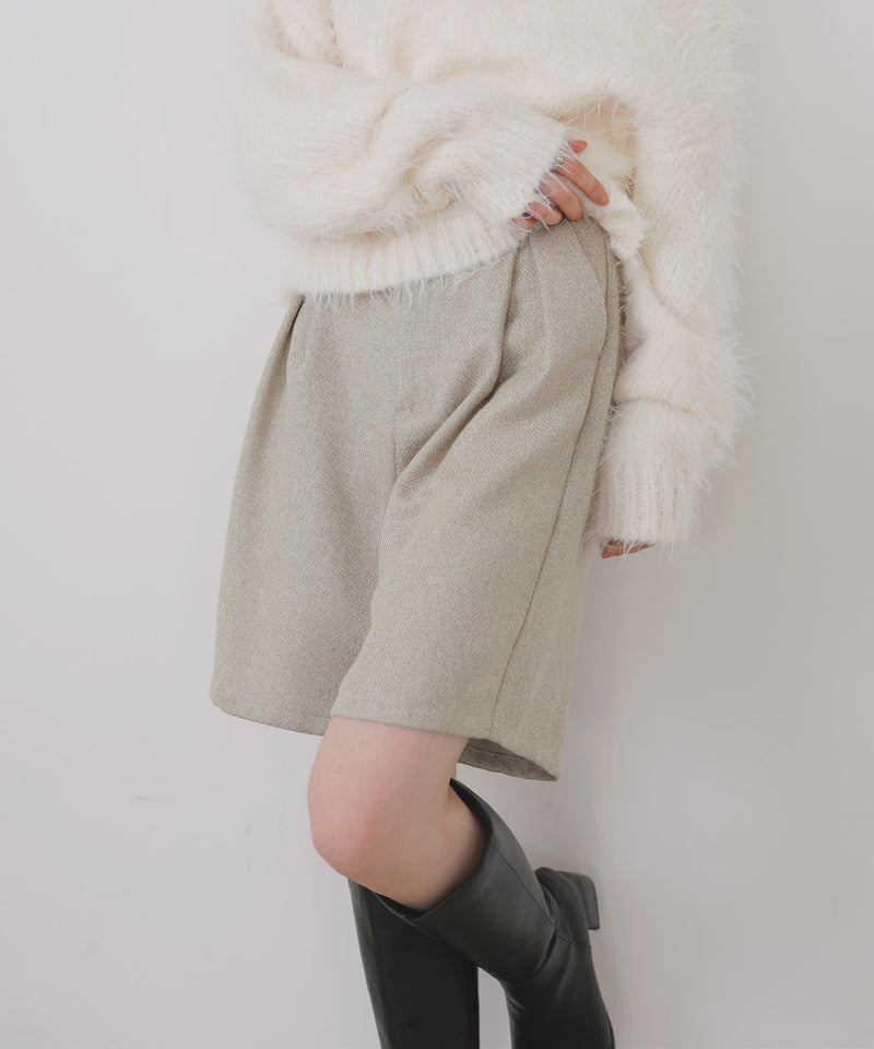 ツイードタックハーフパンツ