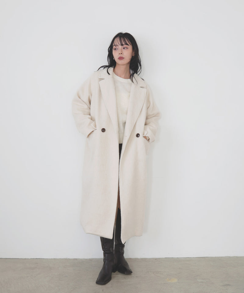 シャギーダブルロングコート