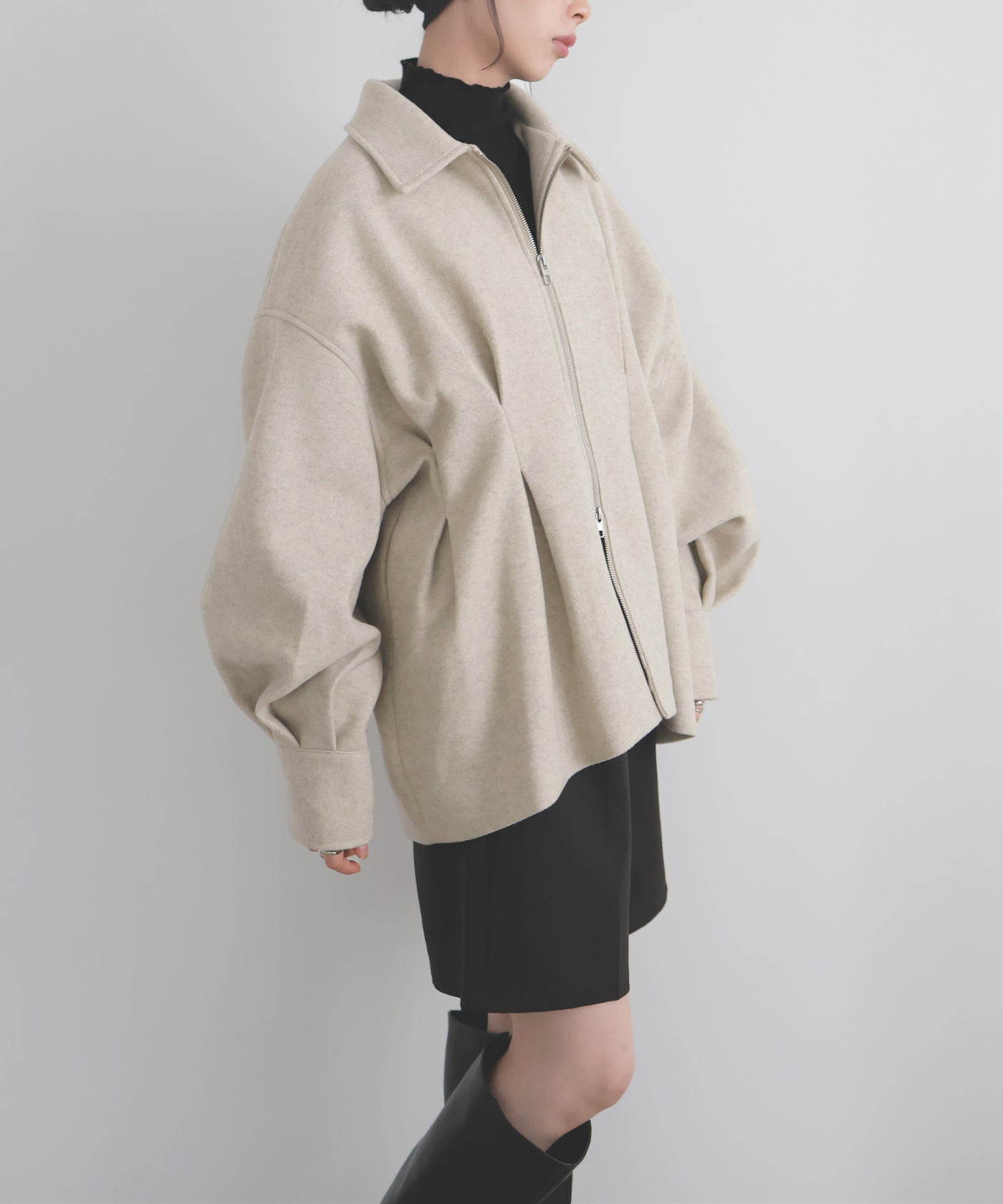 ウエストタックダブルジップブルゾン – LIAN