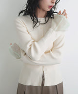 カフシアーバイカラーカーデ