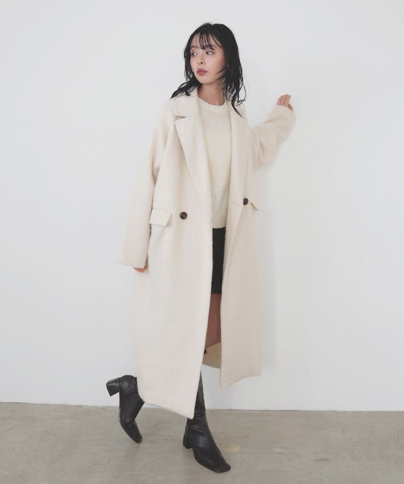 シャギーダブルロングコート